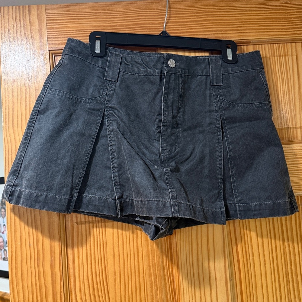 Zara Charcoal Denim Mini Skort